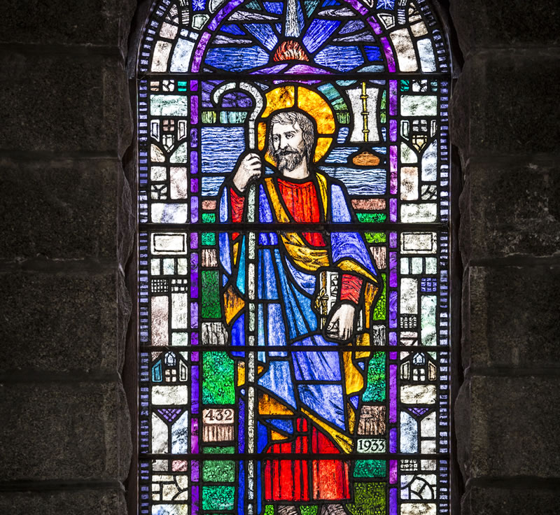 Stain glass window St Patrick